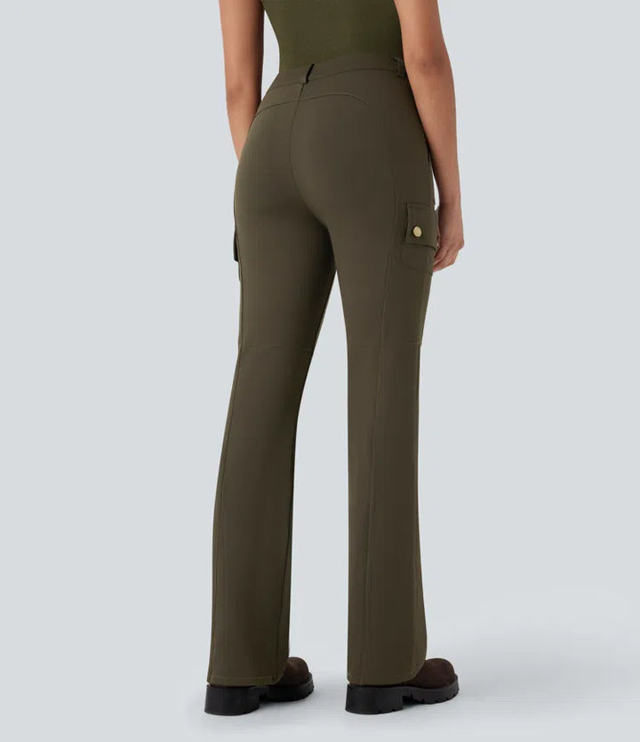 DayStretch Mid Rise Pockets Hiking Cargo Bootcut Trousers