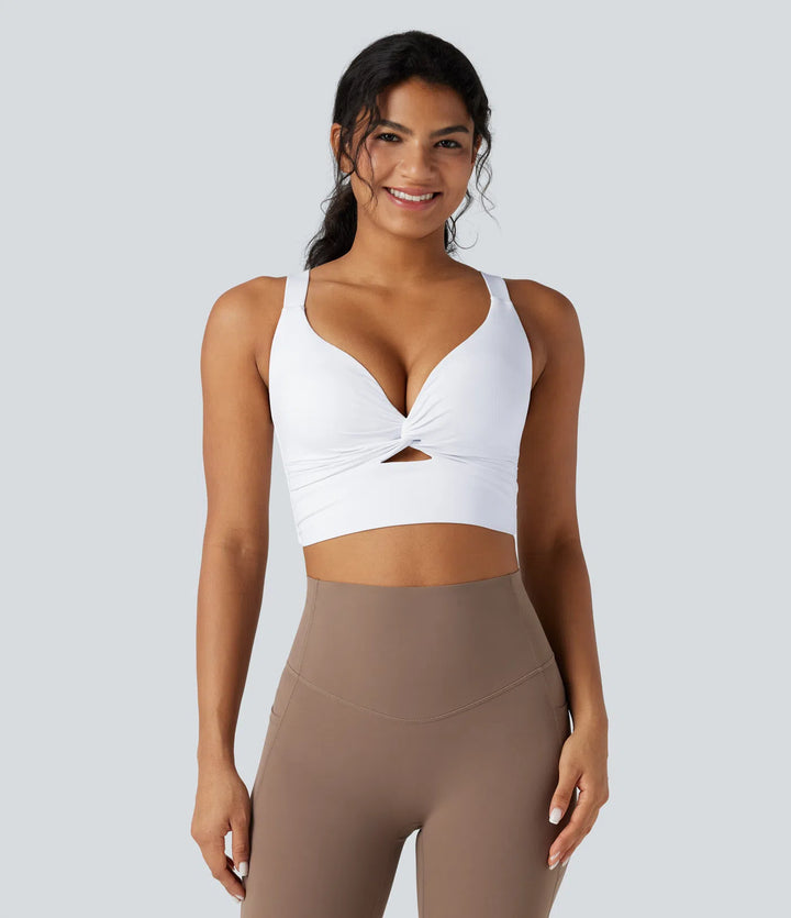 Halara UltraSculpt Light Support Molded Cups Push-Up Yoga Sports Bra