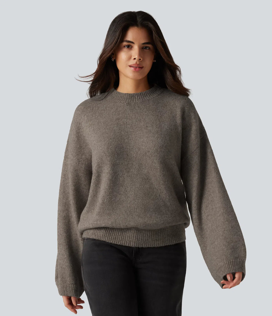 Stand Collar Long Sleeve Work Jumper