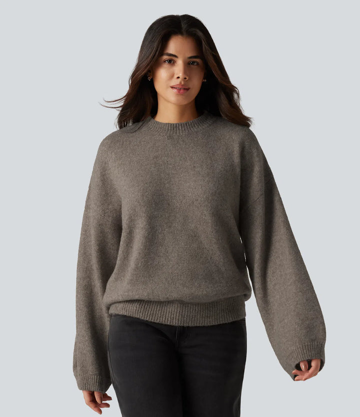 Stand Collar Long Sleeve Work Jumper