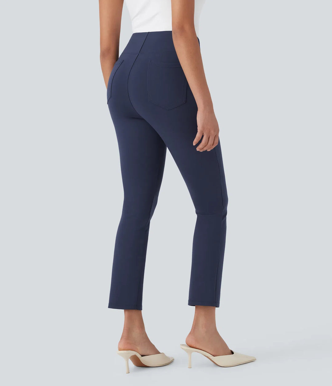 Halara Flex High Waisted Pocket Tapered Cropped Work Trousers