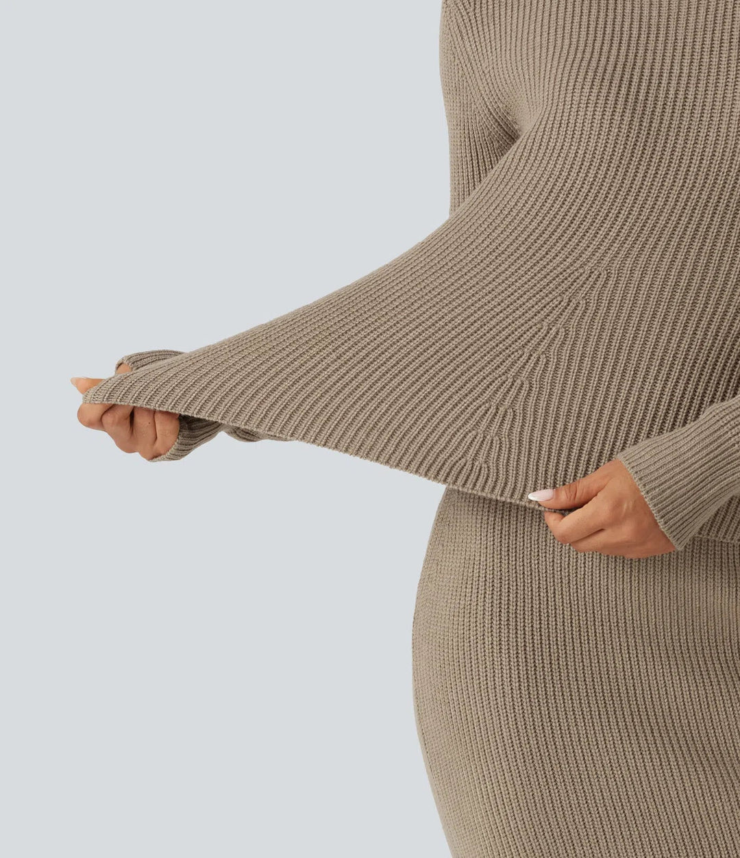 Round Neck Long Sleeve Ruffle Hem Work Jumper