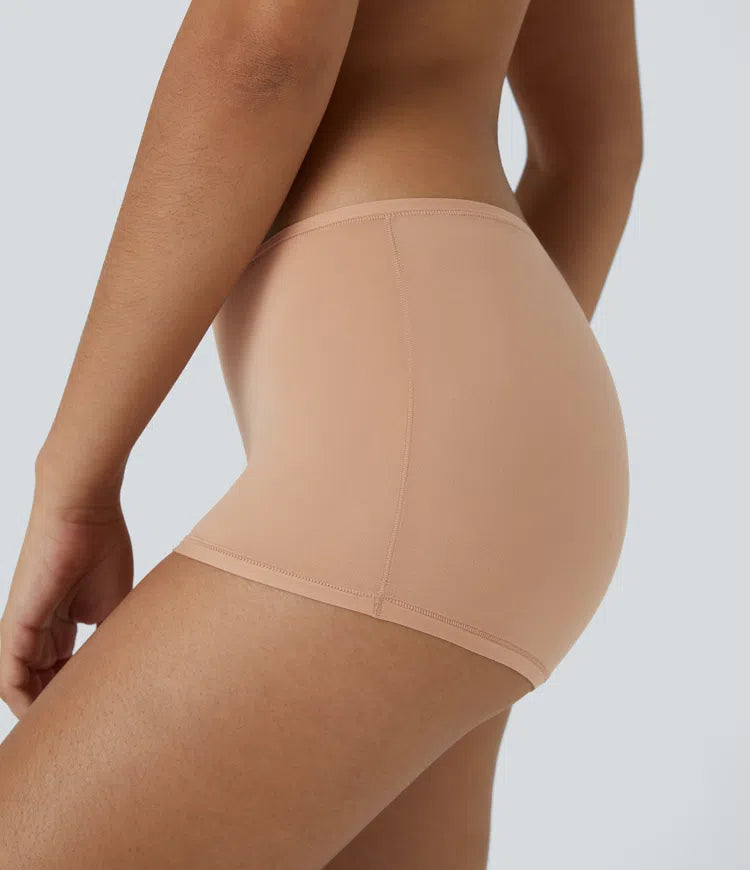 High Stretch Skin Friendly  Low Rise Solid Lounge Boy Shorts