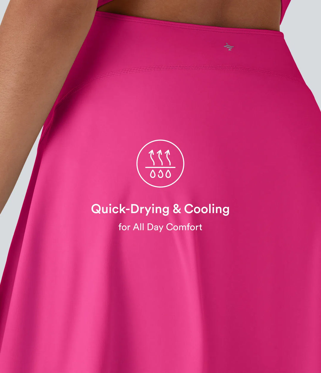 SoftlyZero Airy U Neck 2-in-1 Pocket Mini InstantCool Dance Active Dress-Easy Peezy