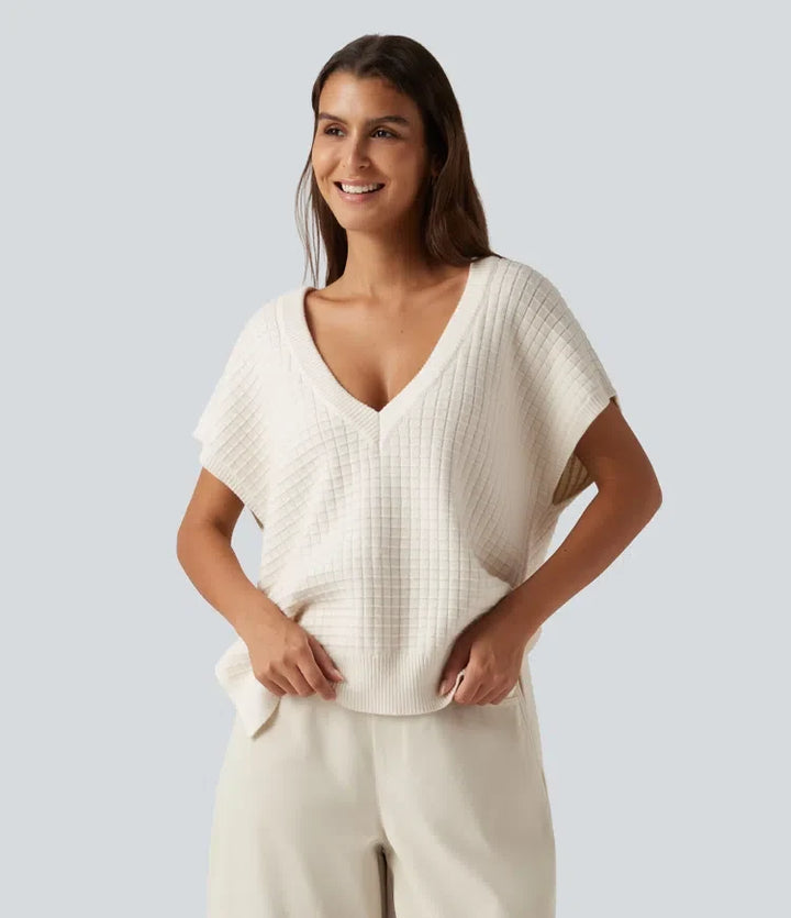 Deep V Neck Casual Jumper Vest