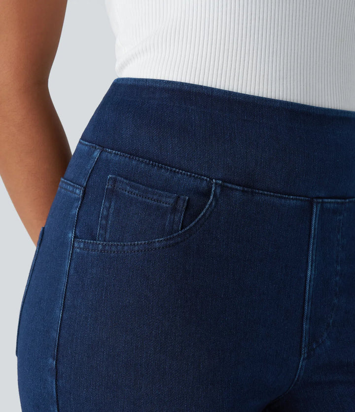 Halara Flex High Waisted Pockets Straight Leg Work Jeans