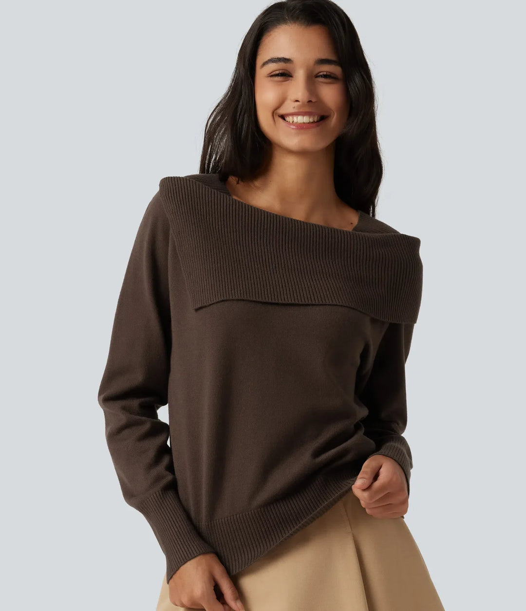 Lapel Long Sleeve Casual Jumper