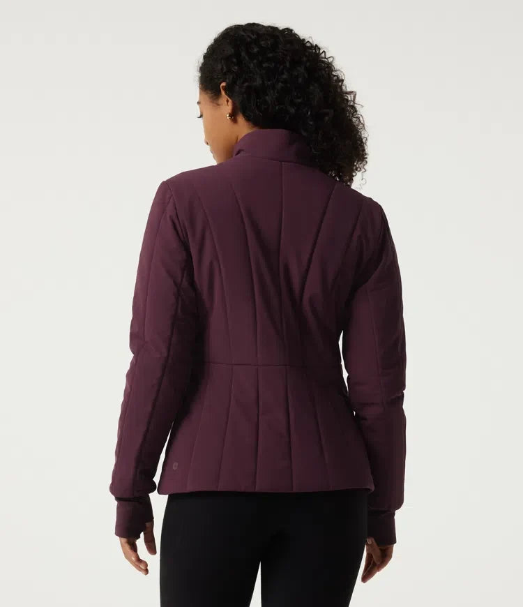 PuffFlex Wrinkle Recovery Mock Neck Slim Casual Padded Jacket with Pockets