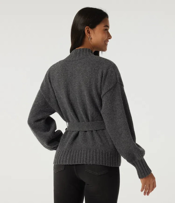 Long Sleeve Tie Front Casual Cardigan