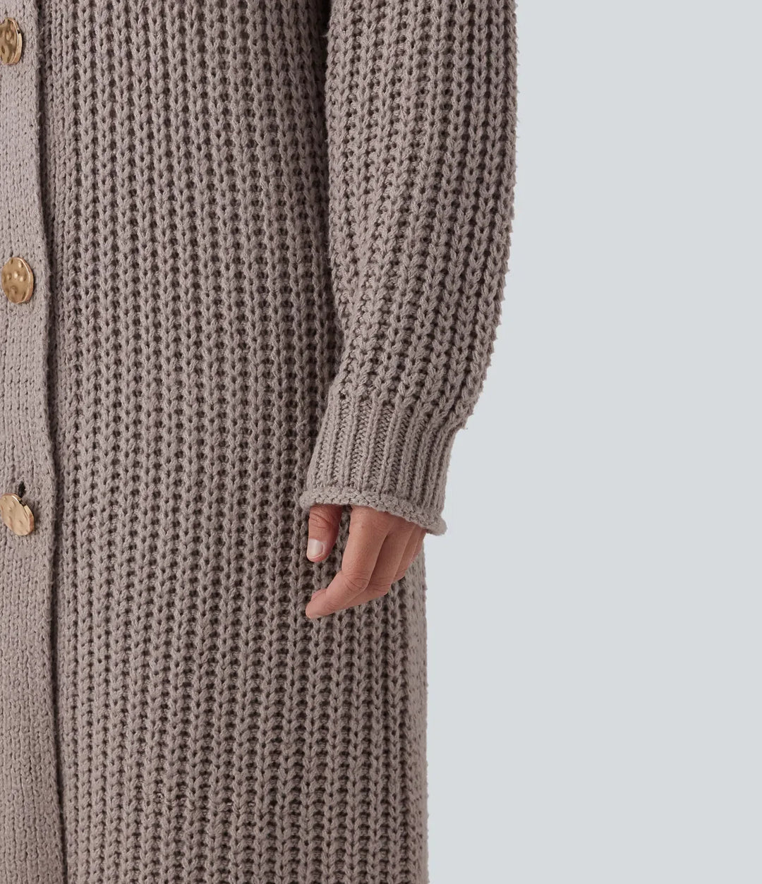 Button Fly Casual Longline Cardigan