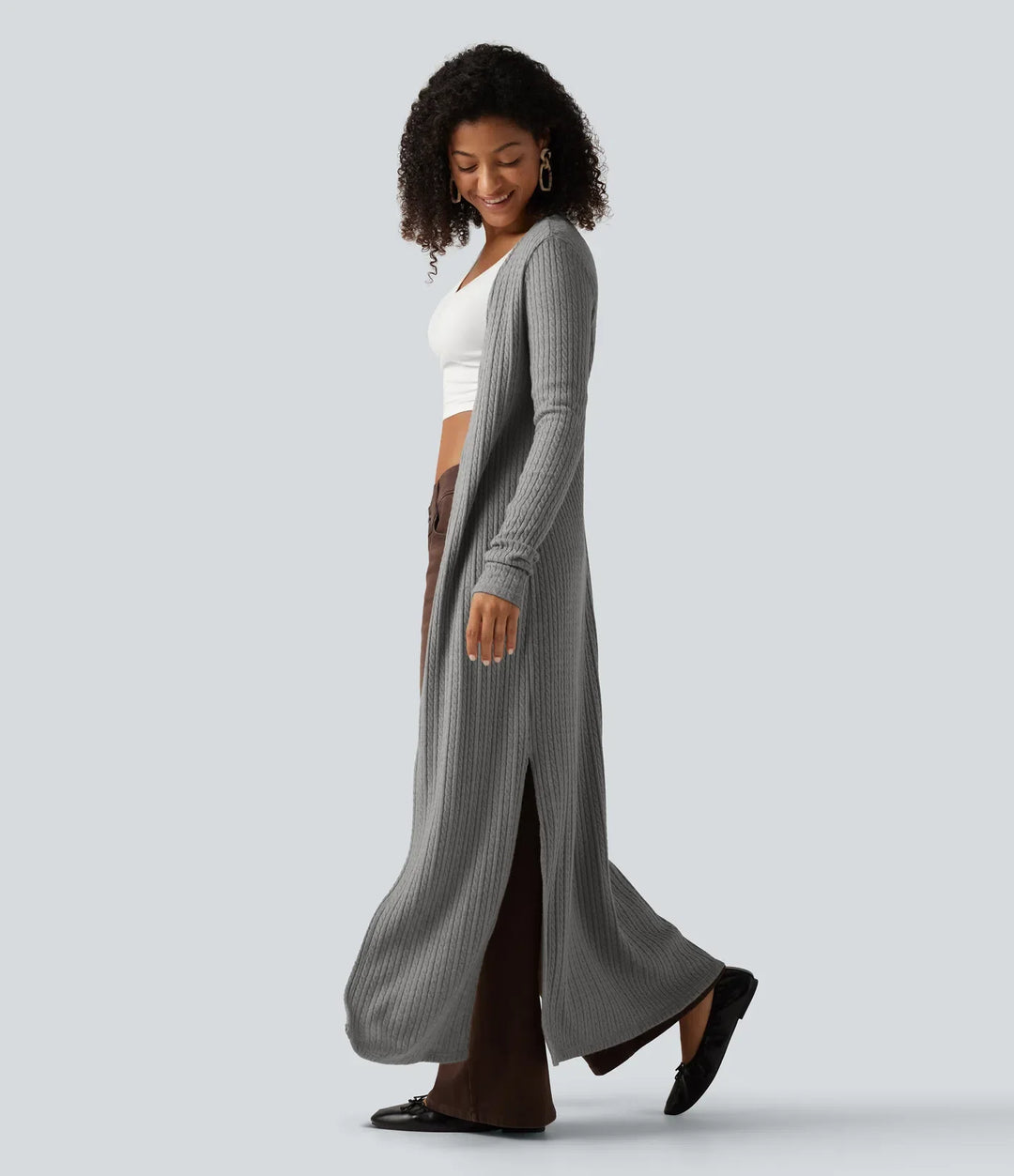 Long Sleeve Casual Longline Coat