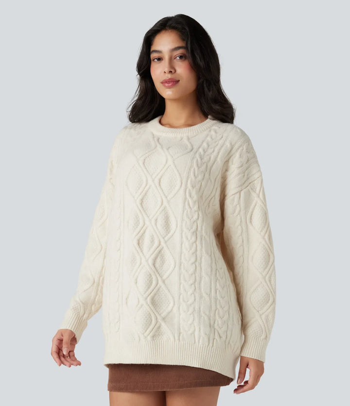 Round Neck Long Sleeve Casual Jumper