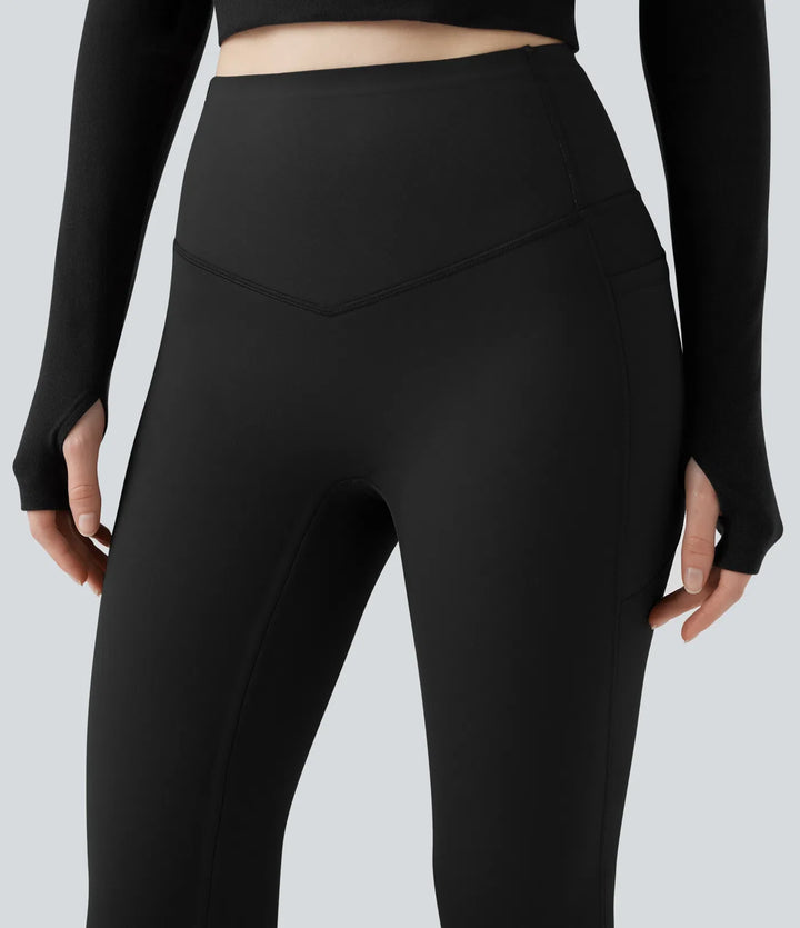 Halara UltraSculpt Extra Heat High Waisted Tummy Control Shaping Yoga Leggings with Pockets