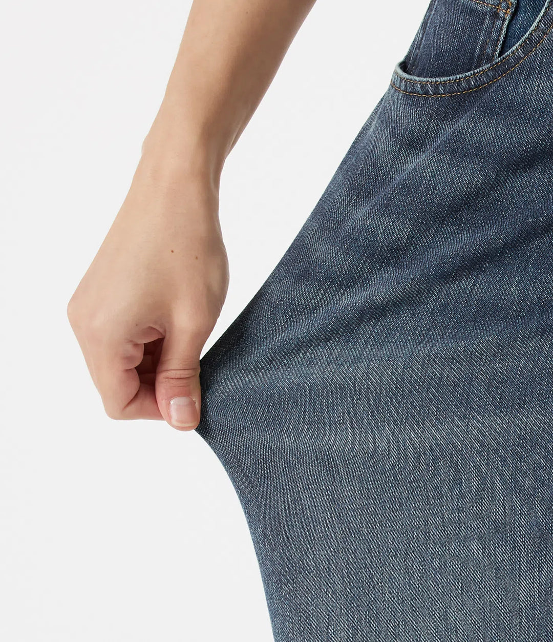 Halara Flex Asymmetric Low Rise Baggy Washed Casual Jeans with Pockets