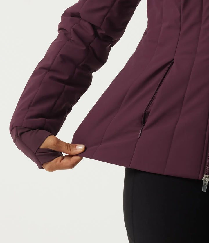 PuffFlex Wrinkle Recovery Mock Neck Slim Casual Padded Jacket with Pockets