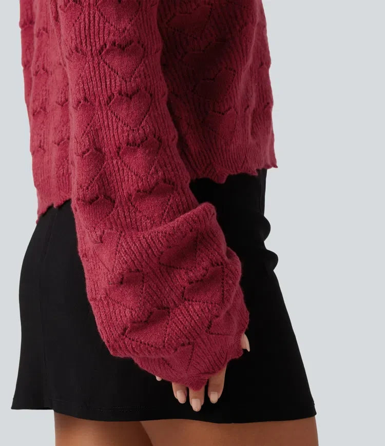Round Neck Dropped Shoulder Long Sleeve Casual Jumper