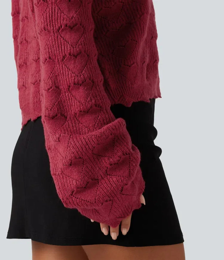 Round Neck Dropped Shoulder Long Sleeve Casual Jumper