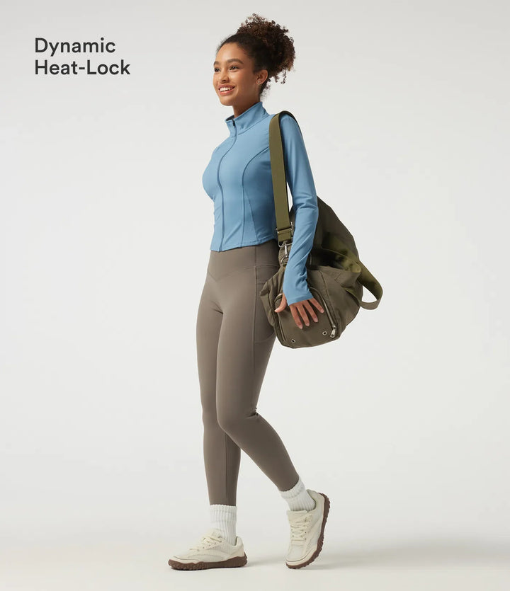 Halara UltraSculpt High Waisted Tummy Control Skinny Fleece Training Leggings with Pockets