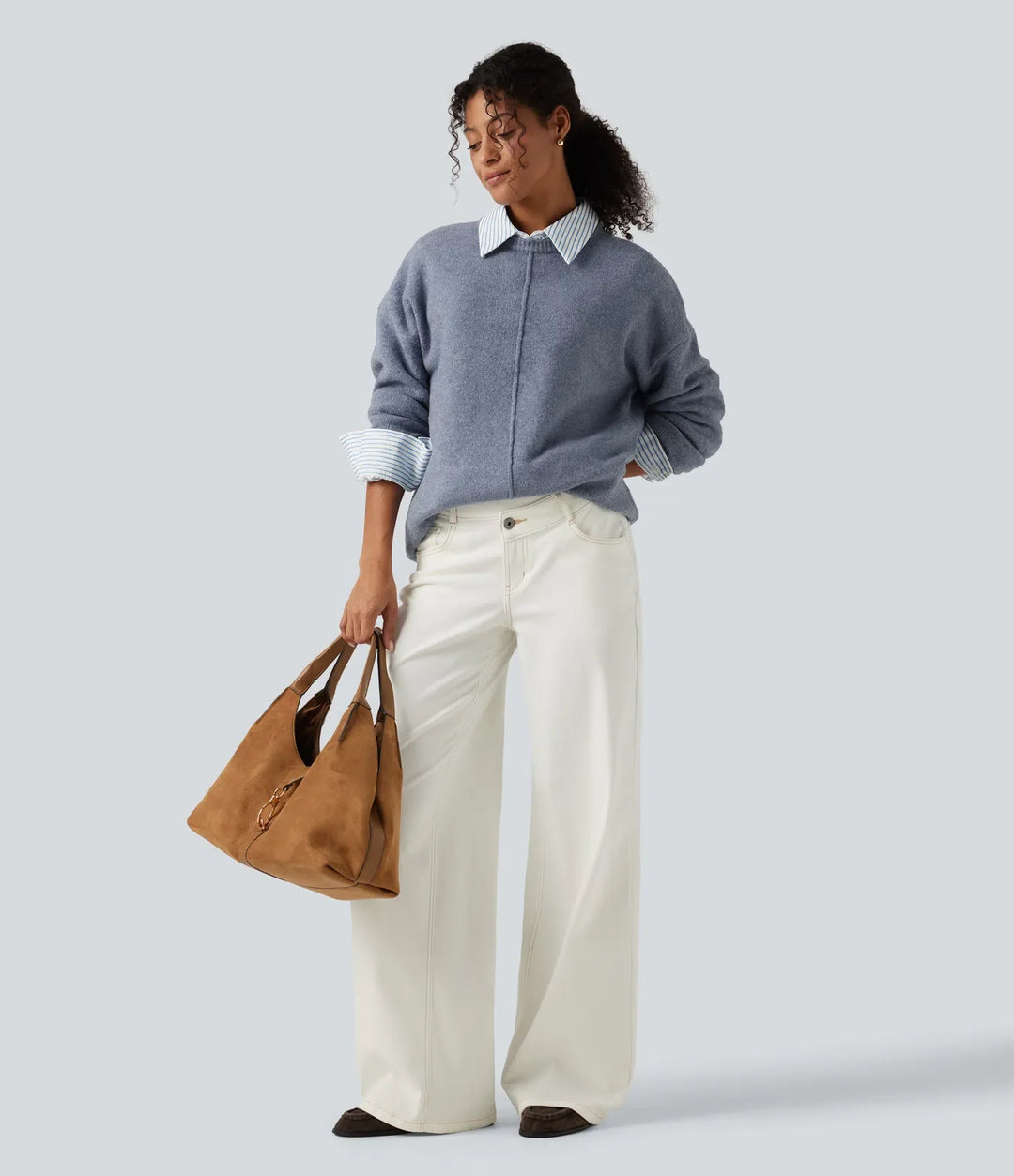 Round Neck Long Sleeve Work Jumper