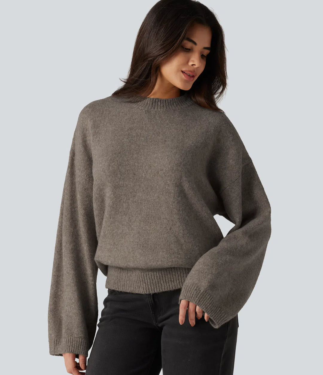 Stand Collar Long Sleeve Work Jumper