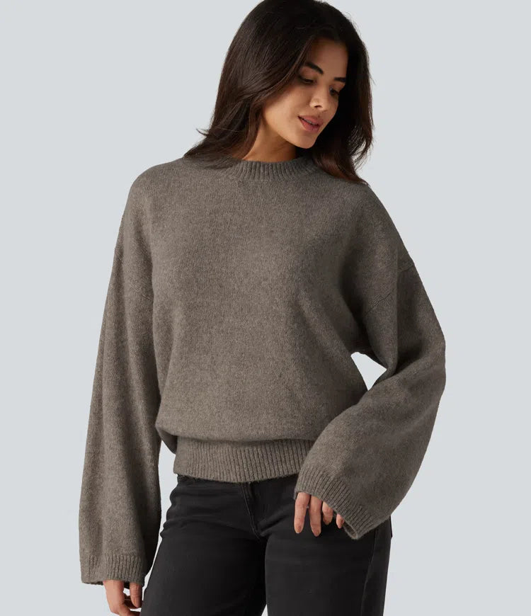 Stand Collar Long Sleeve Work Jumper