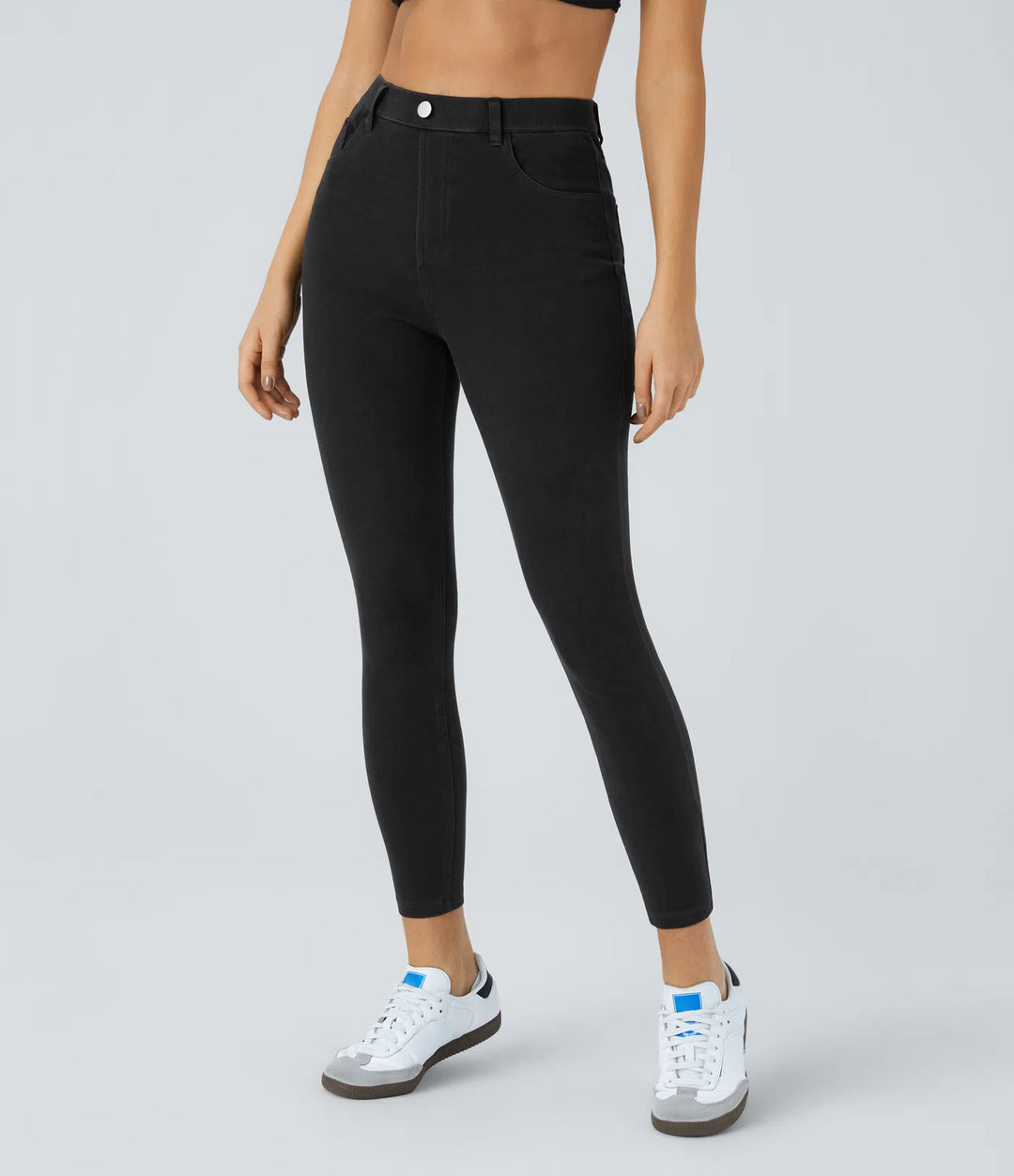 Halara Flex High Waisted Pockets Denim Work Leggings