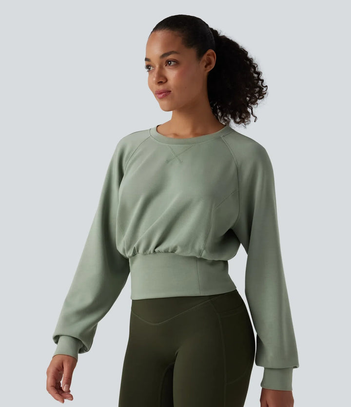 SpacerTek Round Neck Long Sleeve Casual Sweatshirt