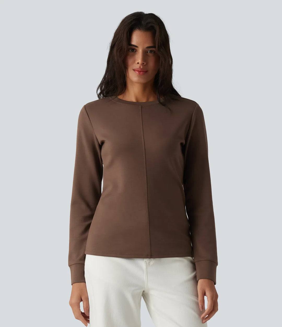 SpacerTek Round Neck Long Sleeve Casual Sweatshirt