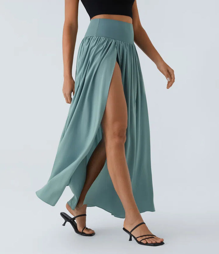 Breezeful High Waisted Split 2-in-1 Flowy Quick Dry Maxi Casual Skort