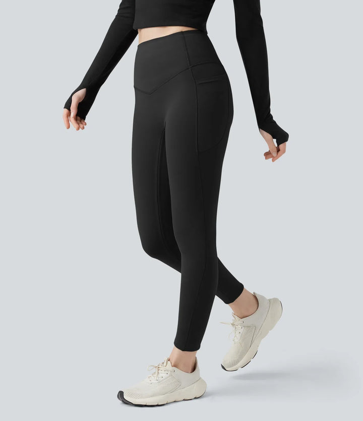 Halara UltraSculpt Extra Heat High Waisted Tummy Control Shaping Yoga Leggings with Pockets