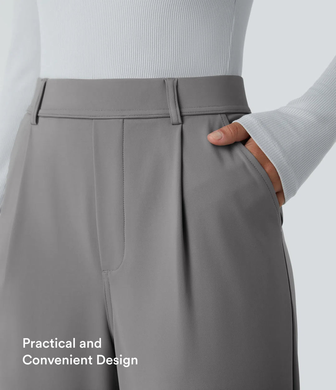 Halara Flex DayStretch High Waisted Pocket Work Flare Trousers