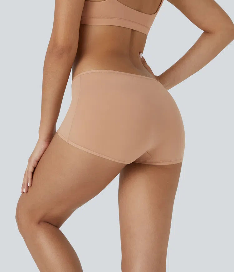 High Stretch Skin Friendly  Low Rise Solid Lounge Boy Shorts