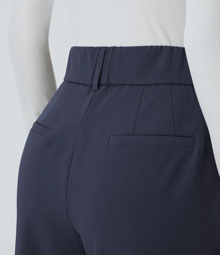 Halara Flex High Waisted Pocket Solid Work Tapered Trousers