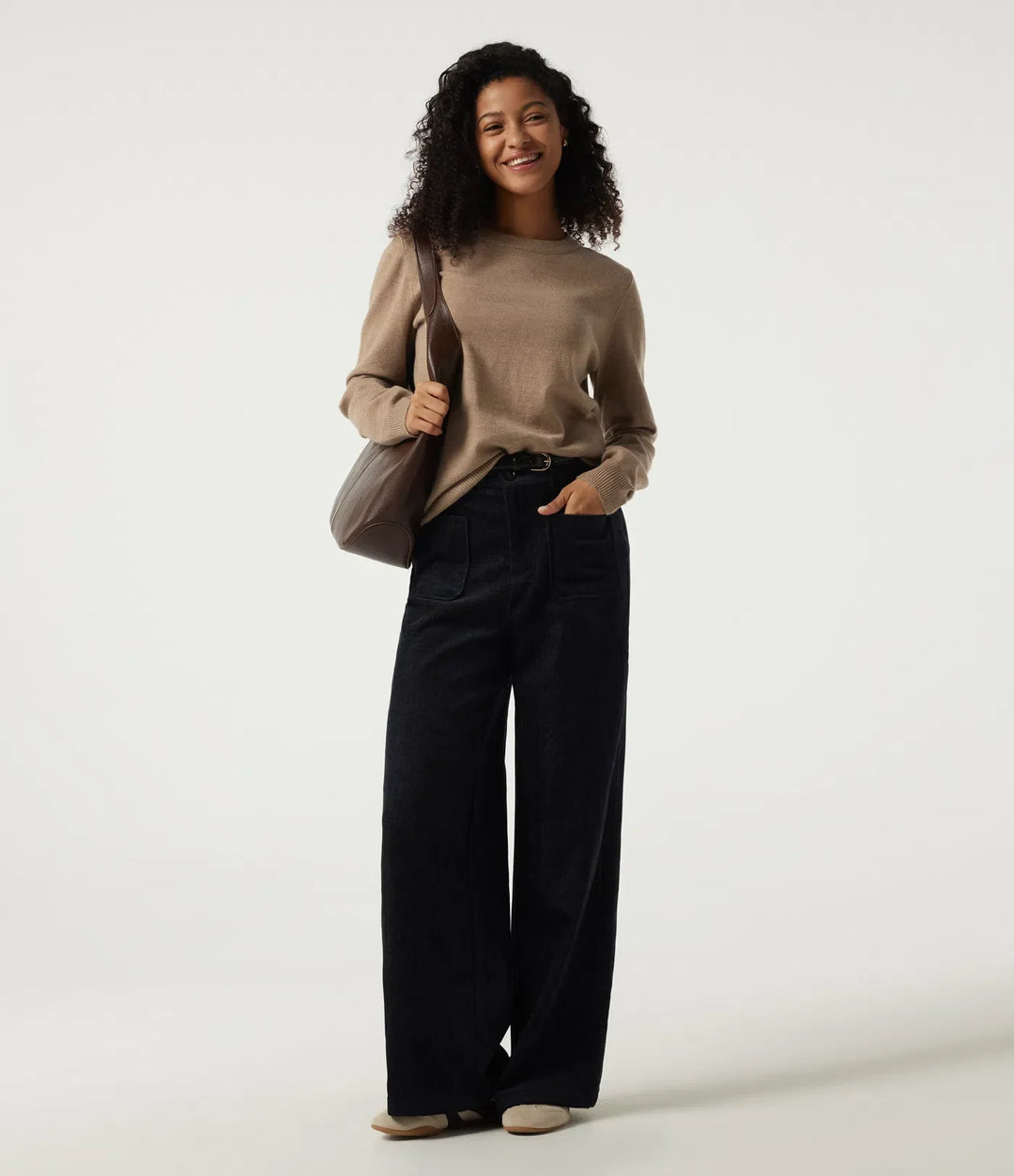Round Neck Long Sleeve Work Jumper