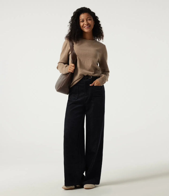 Round Neck Long Sleeve Work Jumper