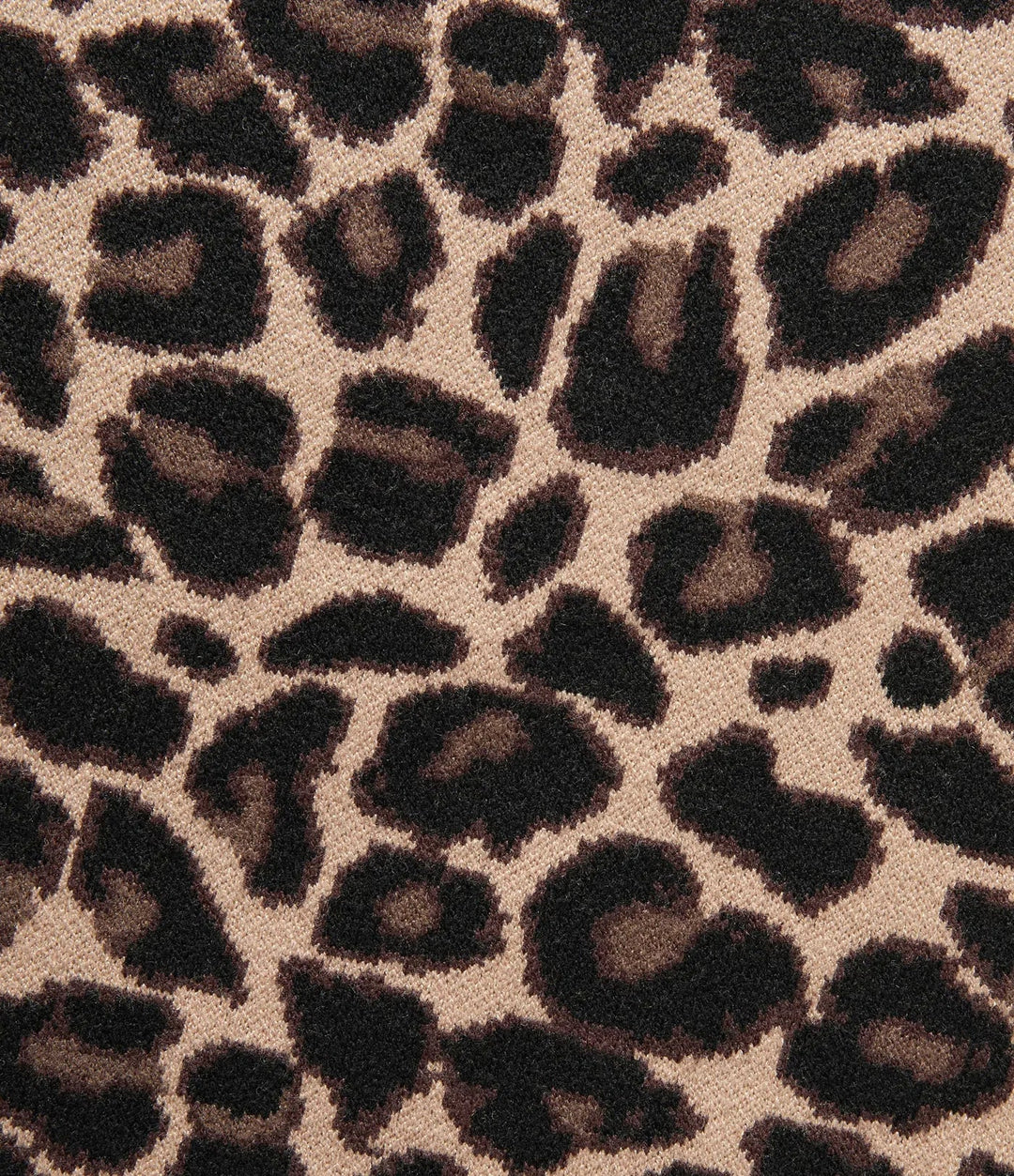 Round Neck Long Sleeve Leopard Print Casual Cardigan