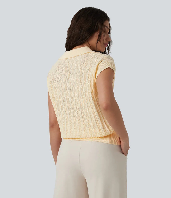 Polo Cap Sleeve Work Jumper