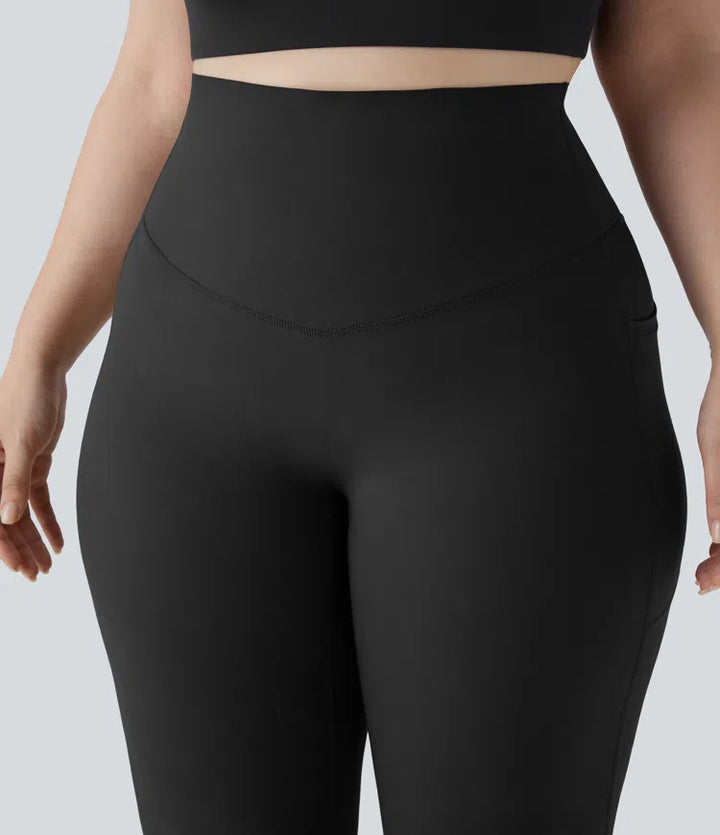 Halara UltraSculpt High Waisted Tummy Control Pocket Shaping Yoga Bootcut Plus Size Leggings