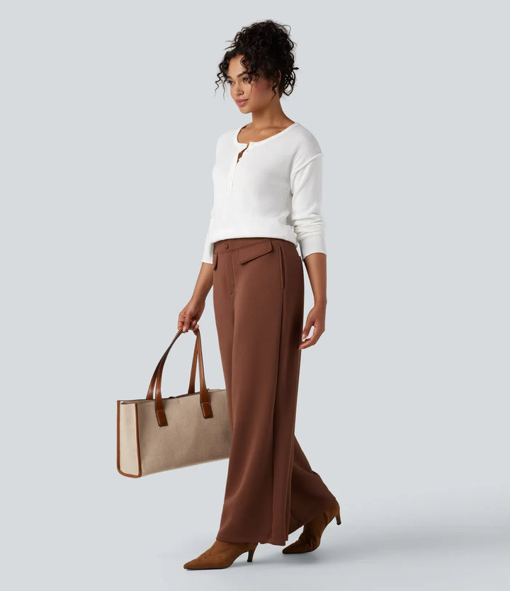 Henley Neck Long Sleeve Work Jumper