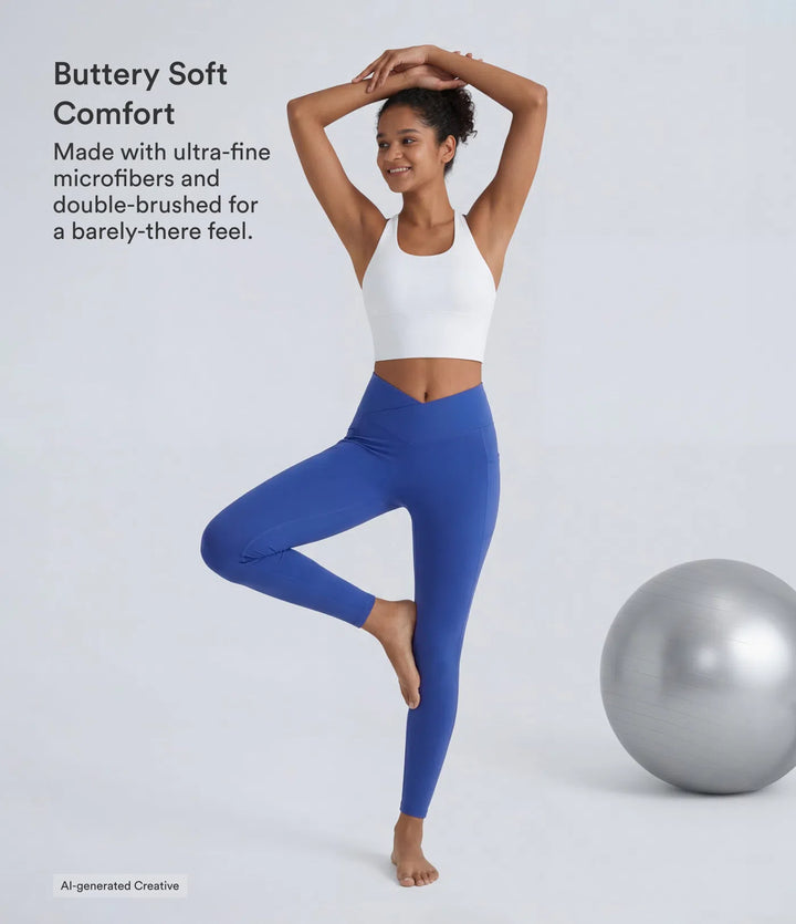 SoftlyZero Crossover Pocket Plain Leggings