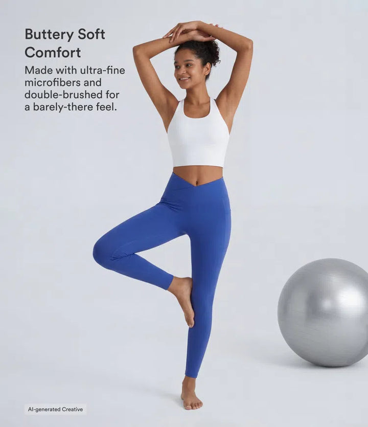 SoftlyZero Crossover Pocket Plain Leggings