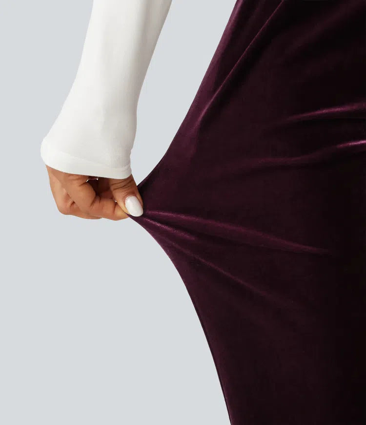 Halara Flex High Waisted Velvet Work Trousers with Pockets