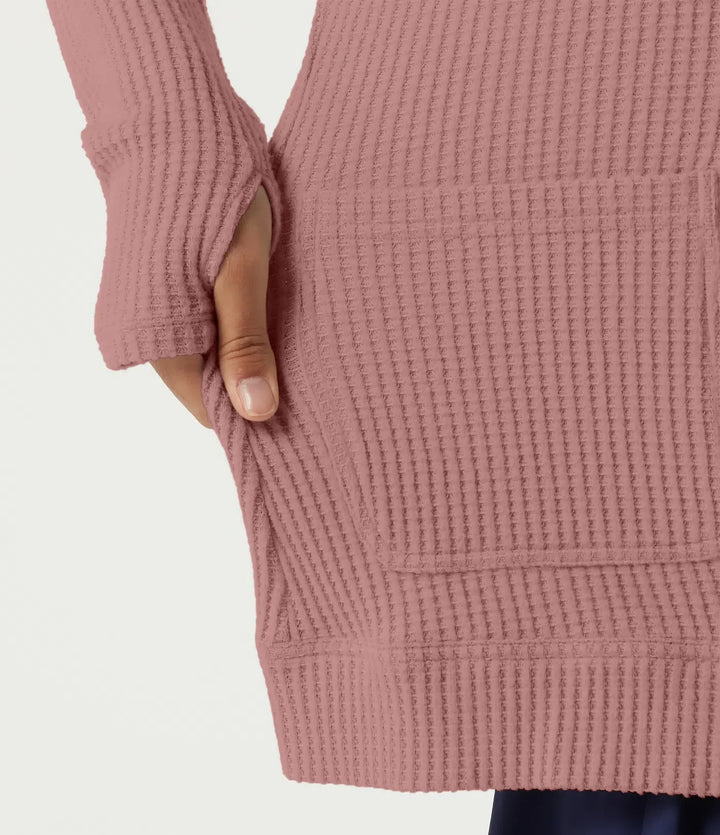 Hooded Long Sleeve Casual Jacket with Pockets