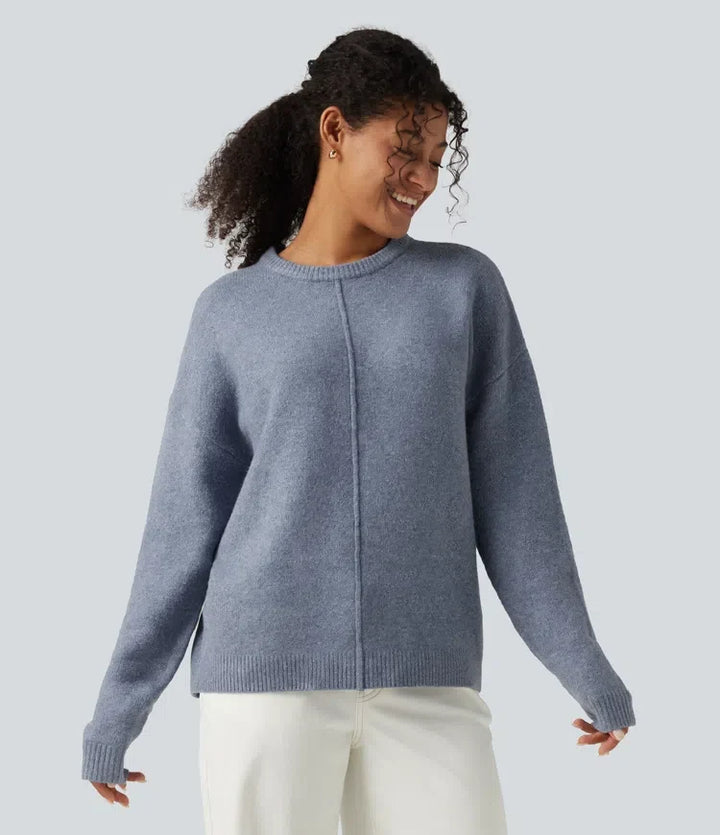 Round Neck Long Sleeve Work Jumper