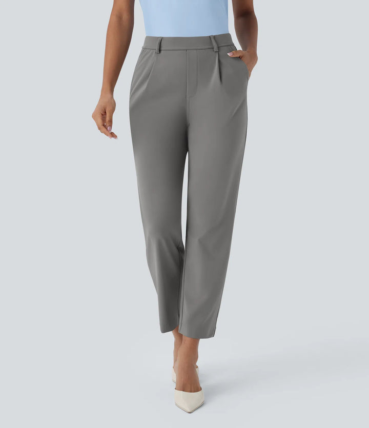 Halara Flex DayStretch High Waisted Pocket Ankle Length Tapered Work Trousers