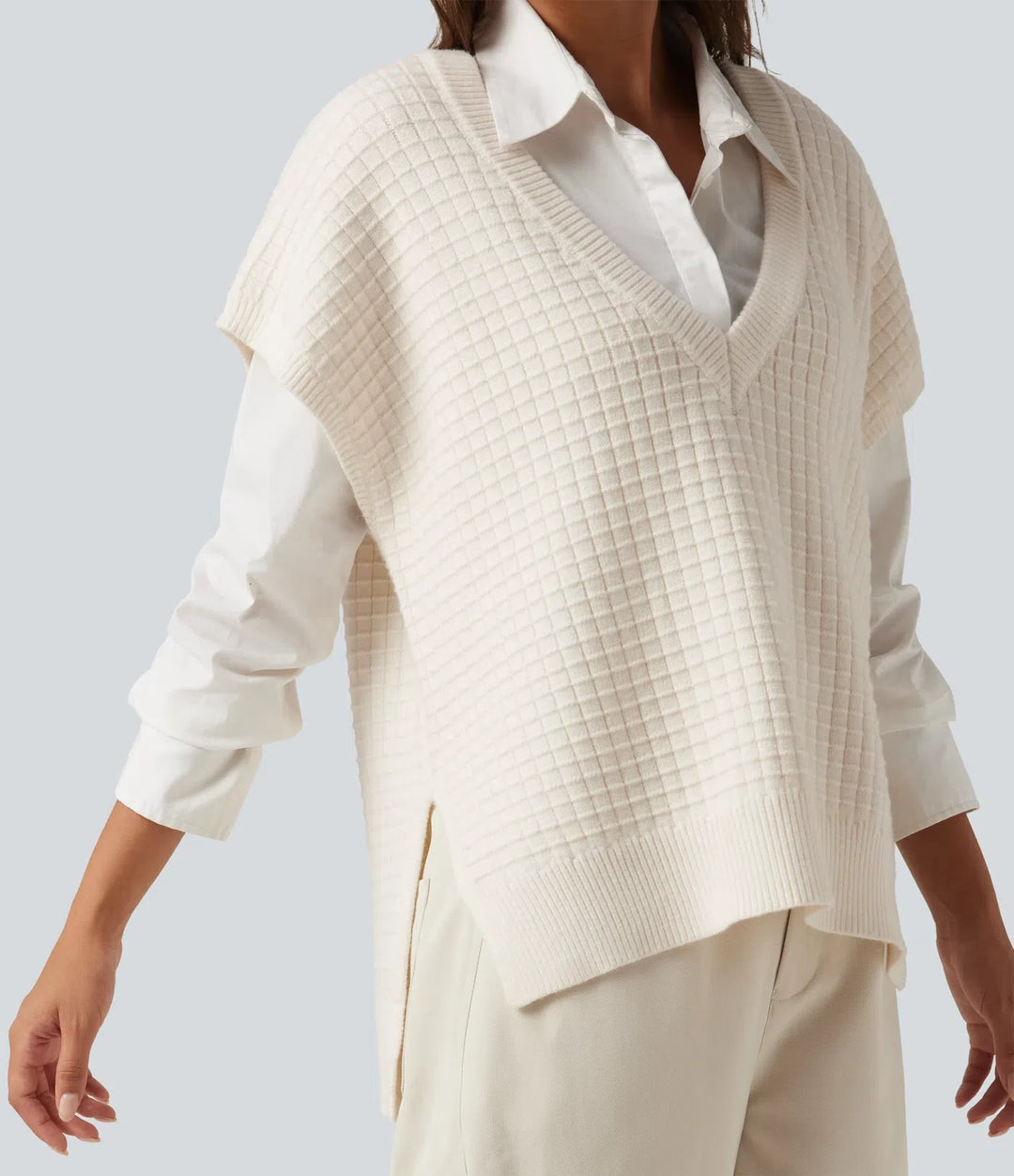 Deep V Neck Casual Jumper Vest