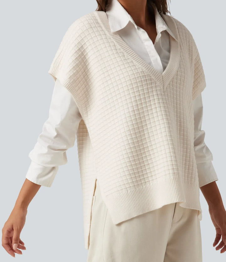 Deep V Neck Casual Jumper Vest