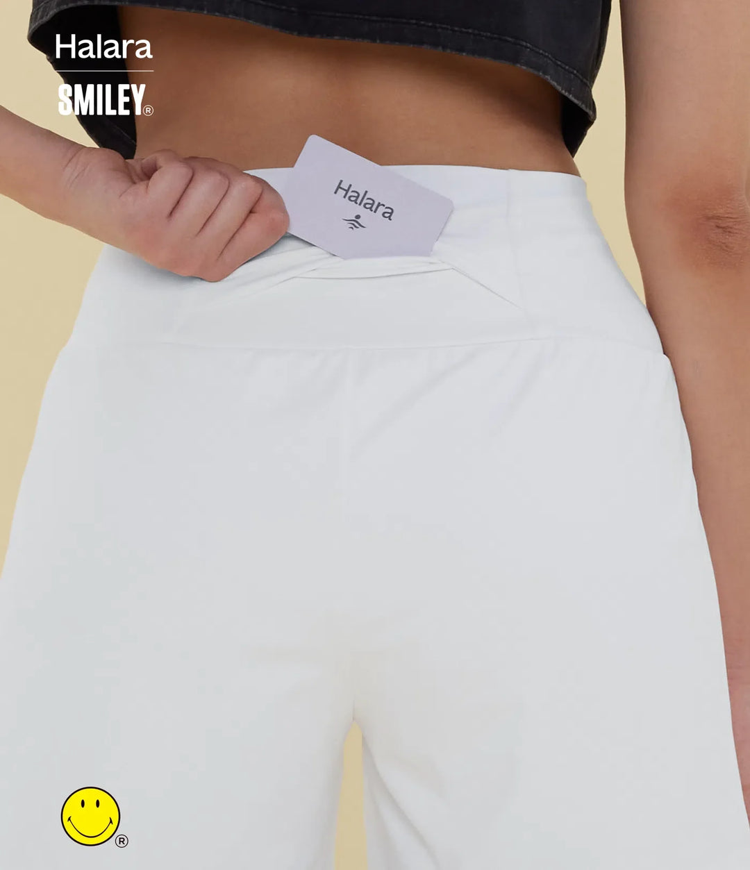 Halara X Smiley® SoftlyZero Airy Super High Waisted 2-in-1 InstantCool Yoga Shorts 5&