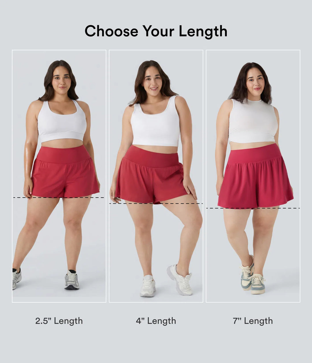 SoftlyZero Airy Super High Waisted 2-in-1 InstantCool Yoga Plus Size Shorts 7" with Pockets
