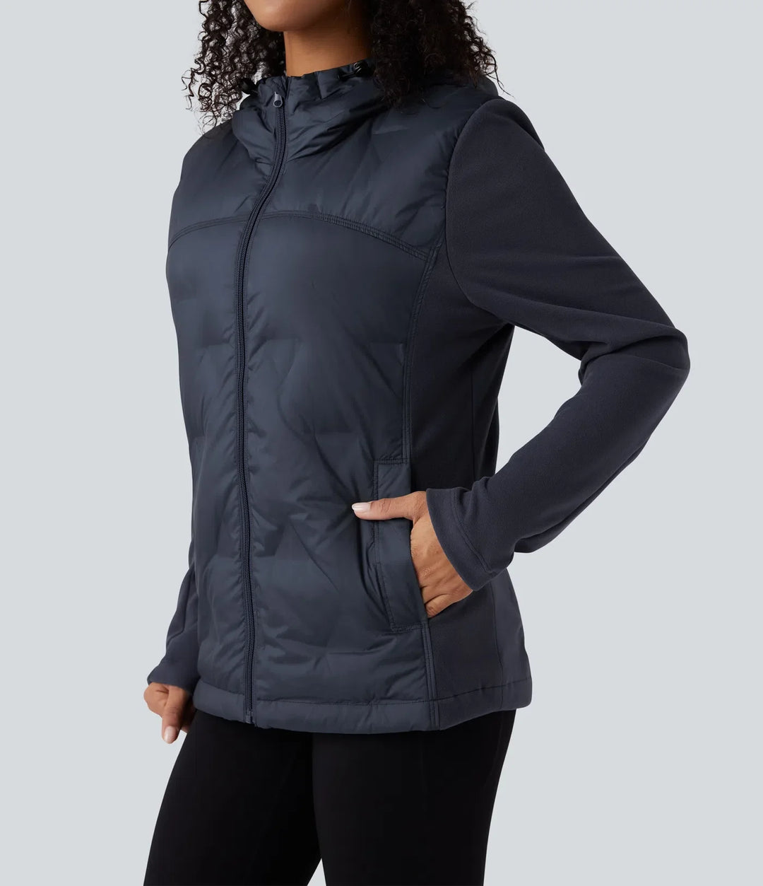 Hooded Casual Down Jacket with Pockets